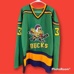 Original Mighty Ducks #33 Goldberg hockey jersey
